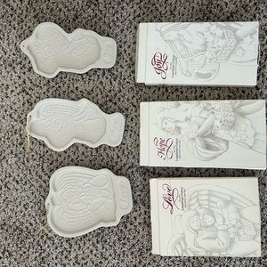 Vintage Longaberger cookie mold Pottery set